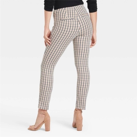 A‎ New Day Checkered High Rise Ankle Pants Plaid - Picture 2 of 10